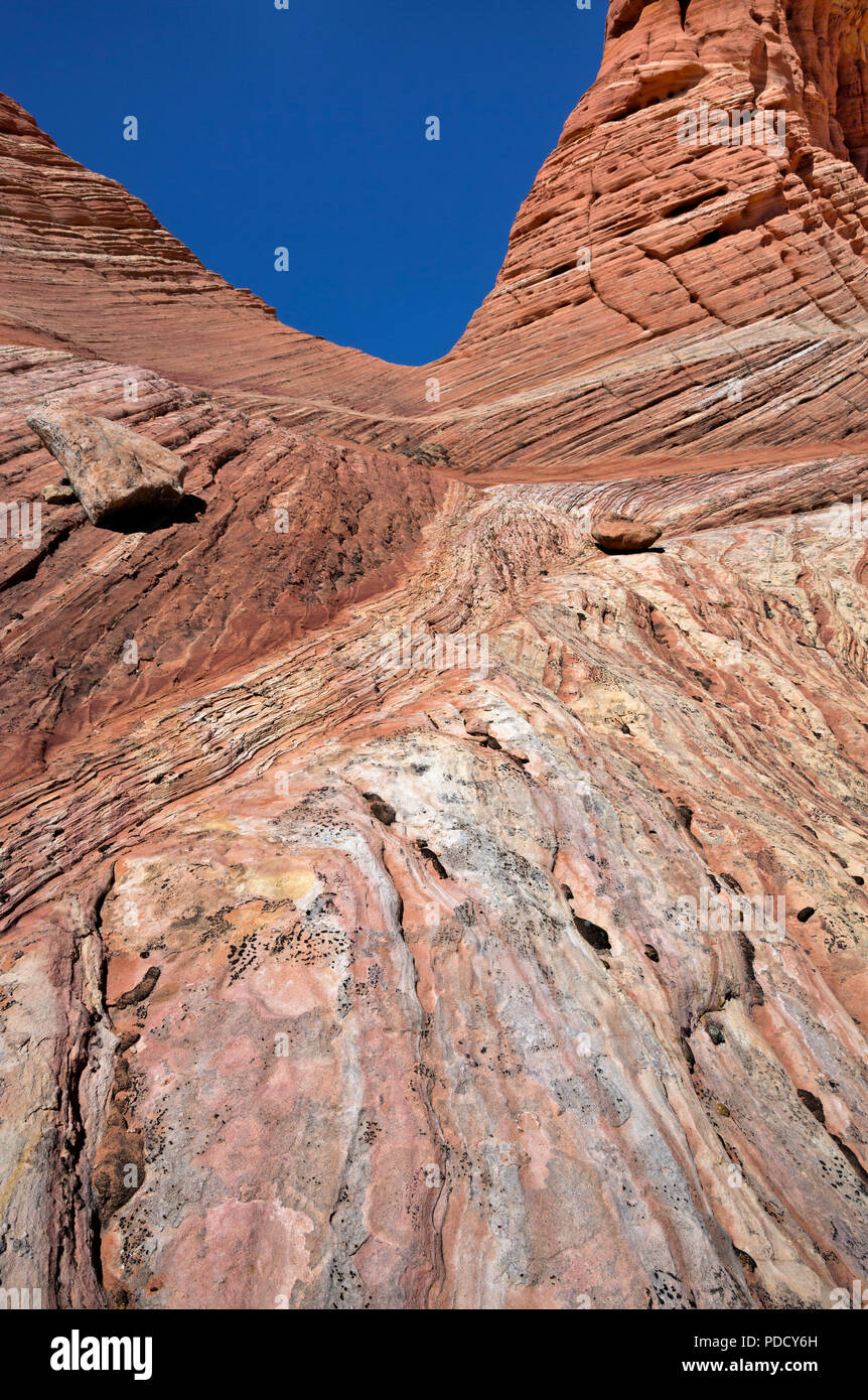 AZ 00234-00 ... ARIZONA - geschichteten Sandstein in der Cottonwood Cove Gebiet der Coyote Buttes South erlauben in der Paria Canyon - Vermilion Cliffs Wil Stockfoto