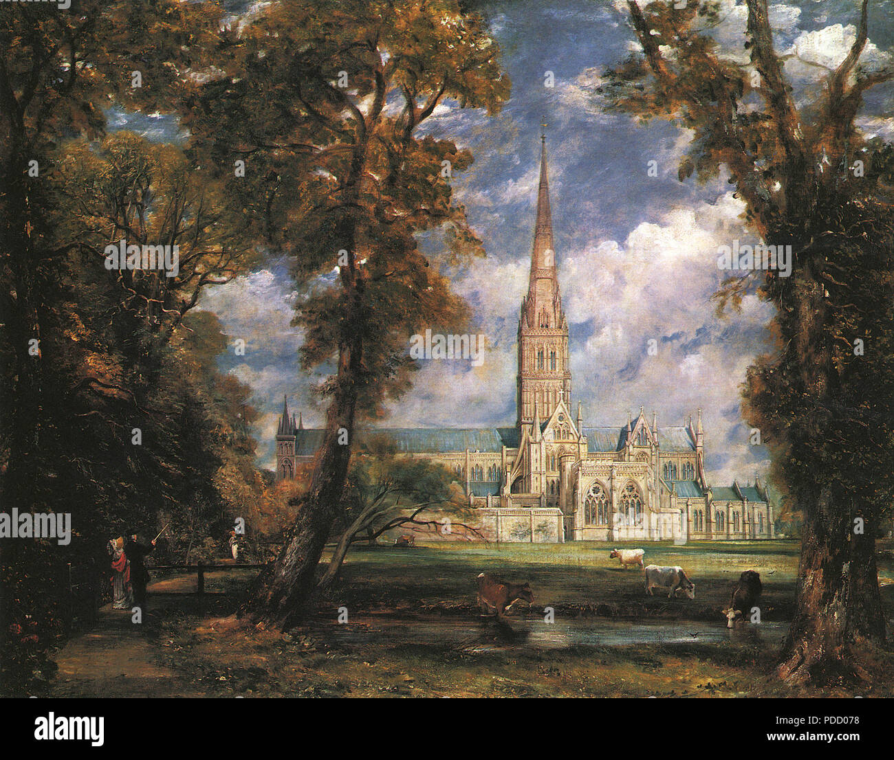 Salisbury Kathedrale, Constable, John, 1820. Stockfoto