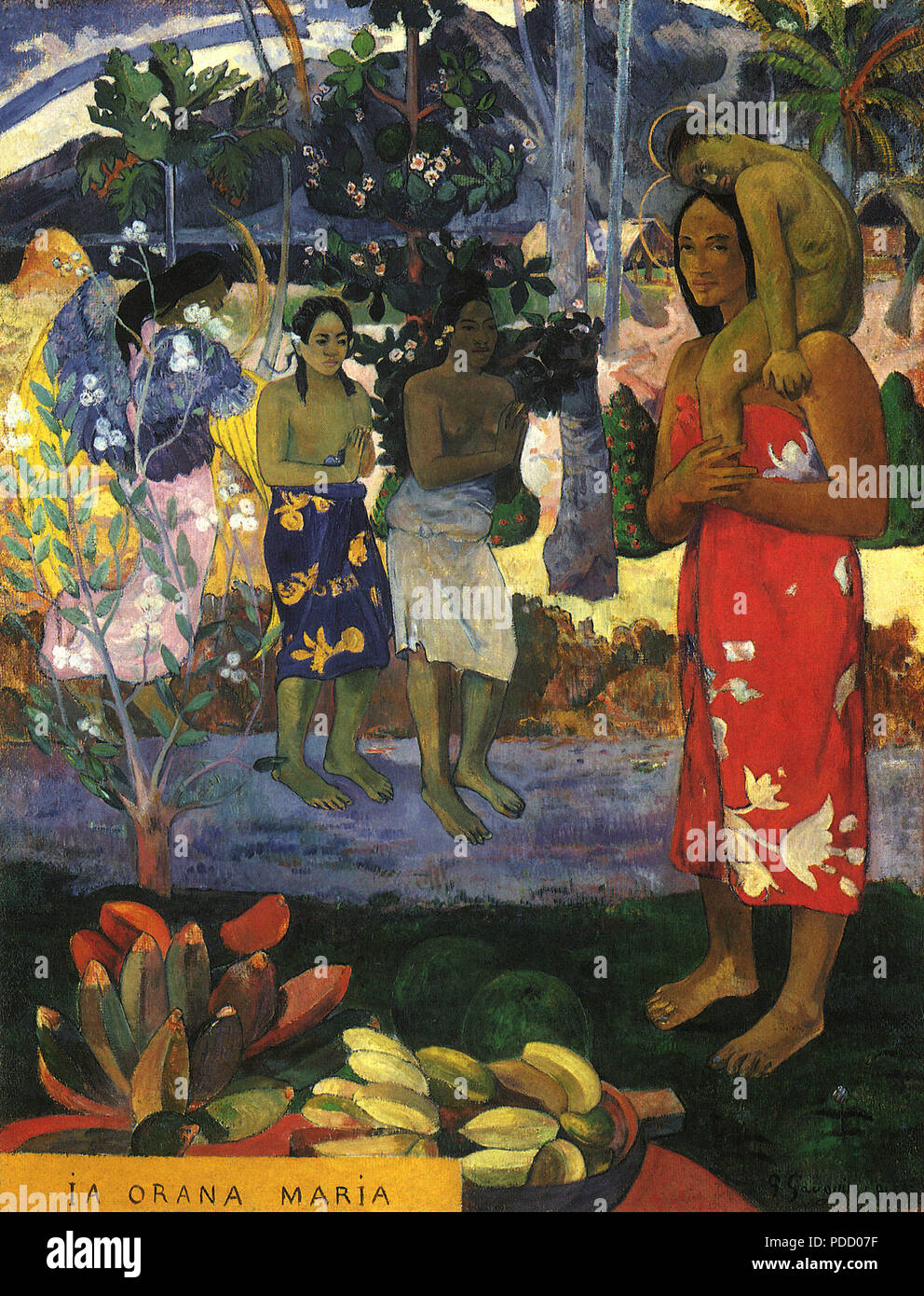 Gegrüßet seist du, Maria, Gauguin, Paul, 1891. Stockfoto