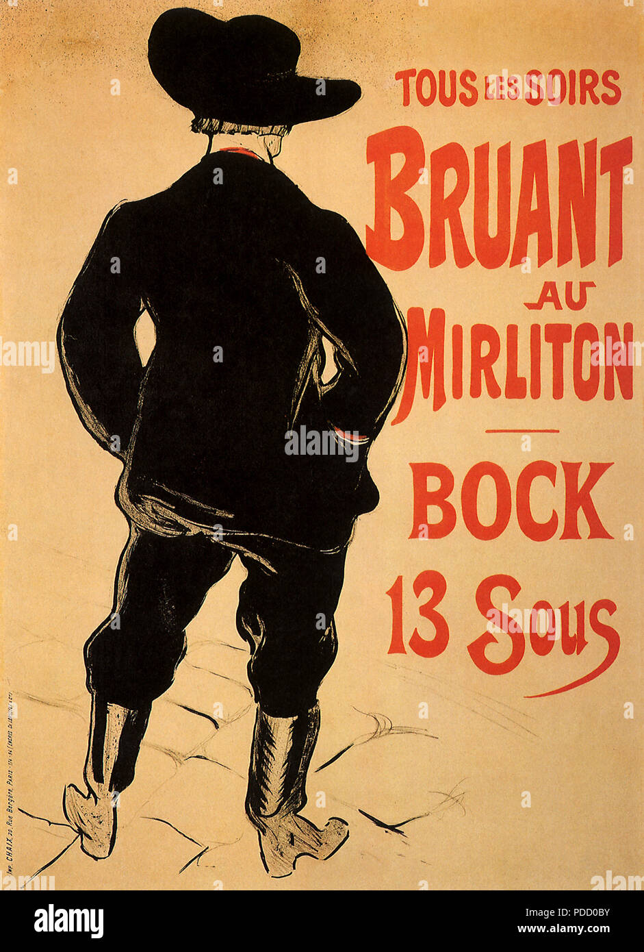 Le Deuxieme Volume de Bruant, Toulouse-Lautrec, Henri de, 1893. Stockfoto