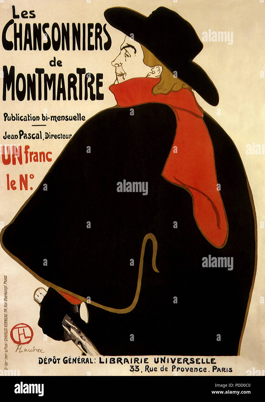 Les Chansonniers de Montmartre, Toulouse-Lautrec, Henri de, 1893. Stockfoto