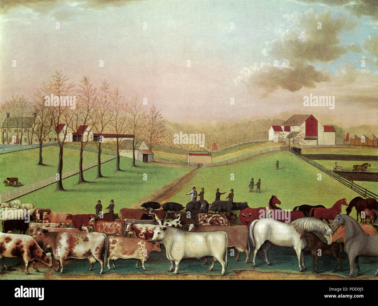Die Cornell Farm, Hicks, Edward, 1848. Stockfoto
