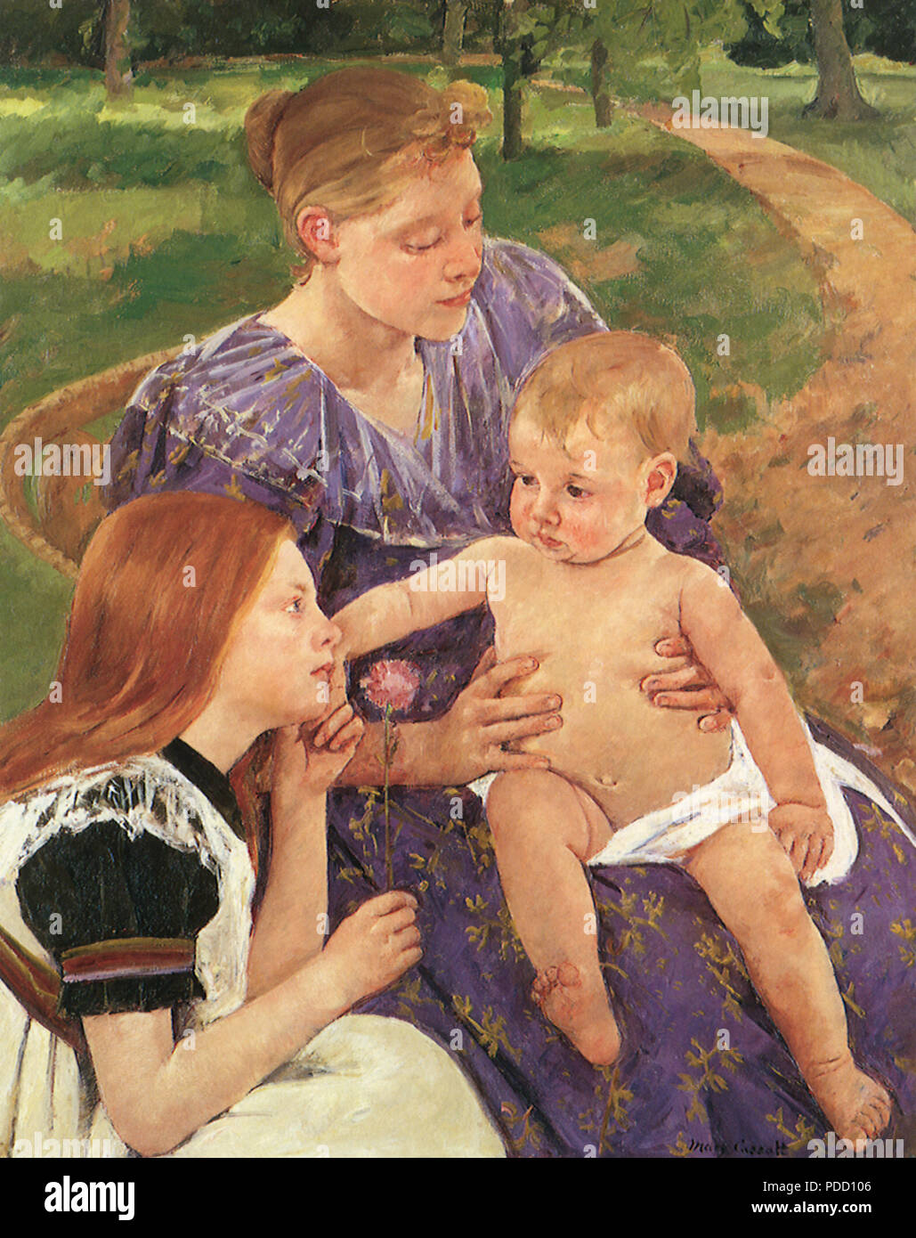 Mutter und Kinder, Cassatt, Mary, 1892. Stockfoto