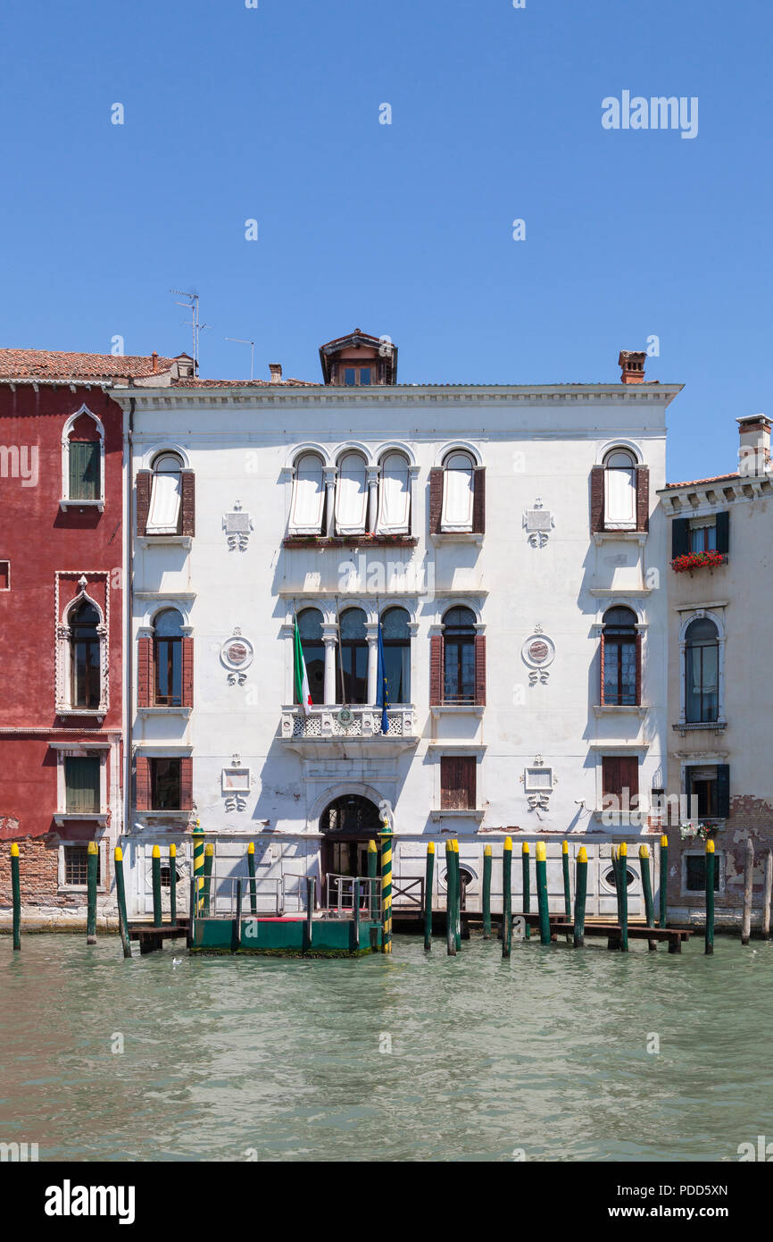 Palazzo Soranzo Piovene, Grand Canal, Santa Croce, Venedig, Venetien, Italien. 16. jahrhundert Renaissance Architektur, Fassade, Stockfoto