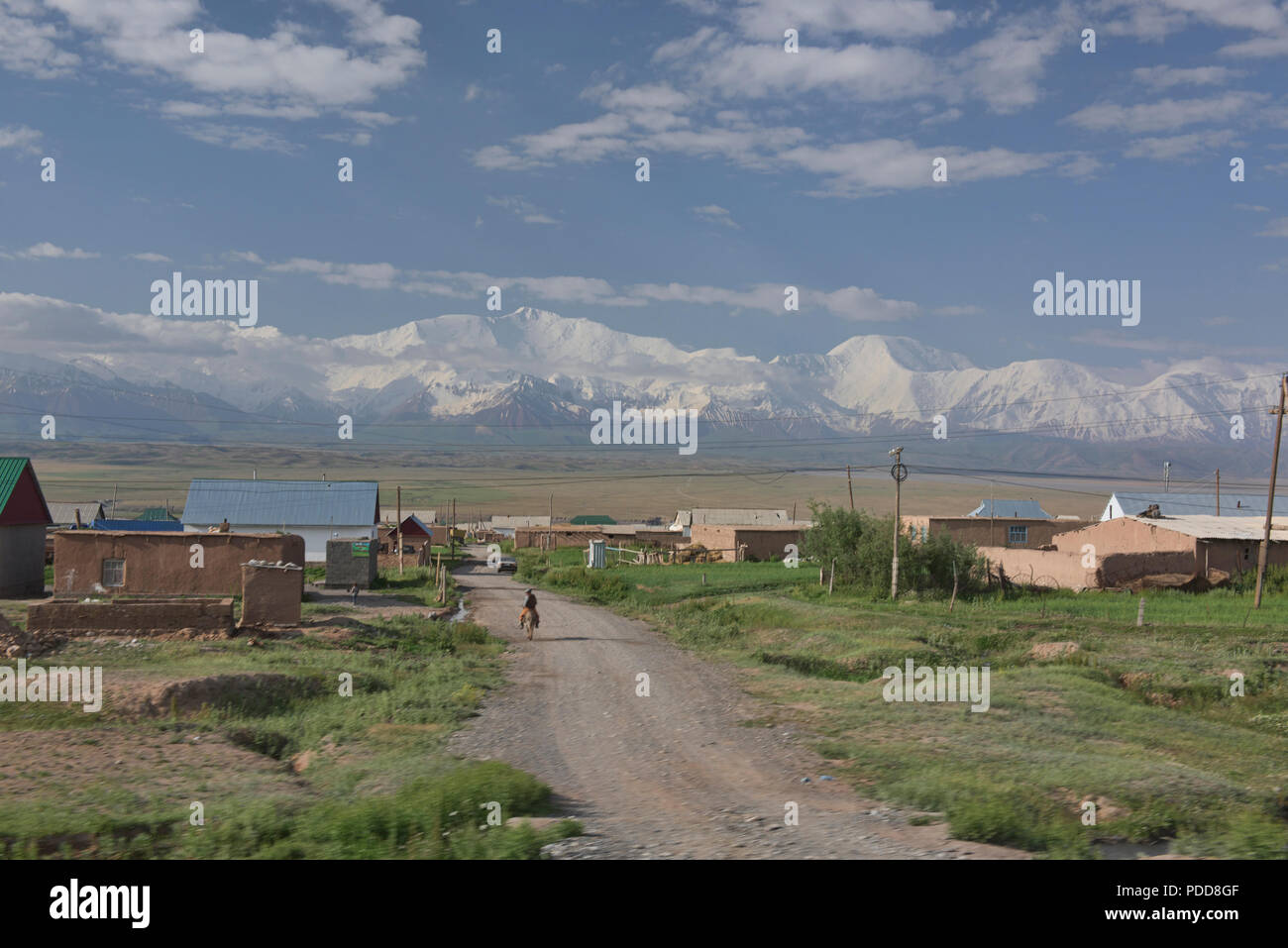 7,134 meter Peak Lenin und der hohen pamir Aufstieg über Sary Mogul, Kirgisistan Stockfoto