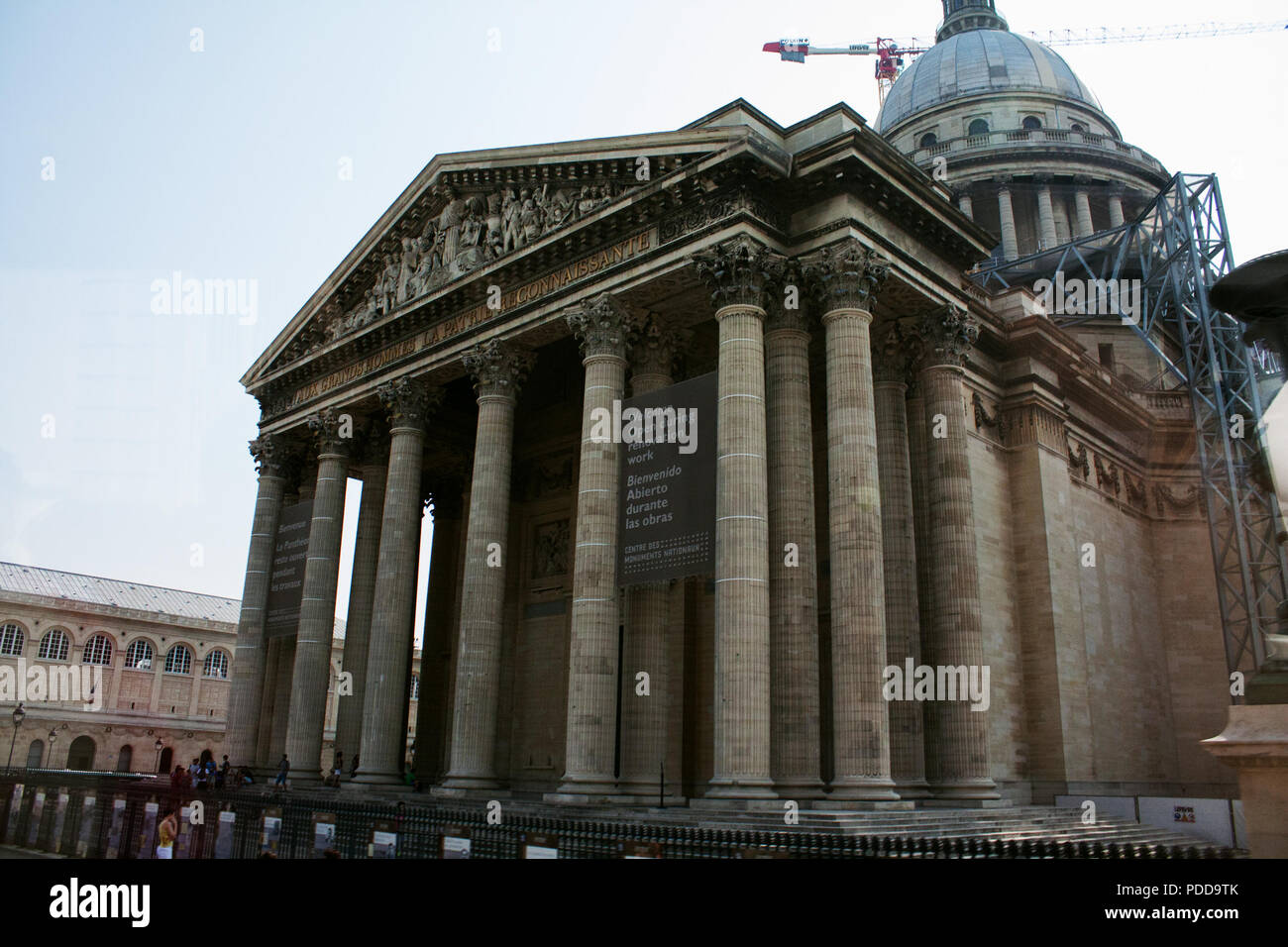 Außenansicht der Restaurationen in das Panthéon, Paris Mausoleum Stockfoto