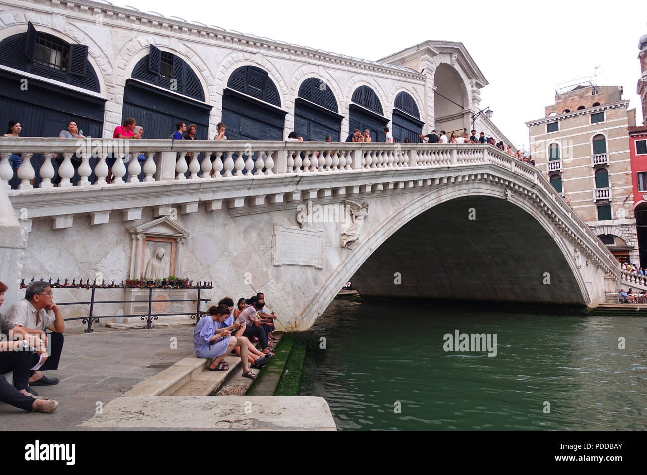 Blick auf Venedig ohne Menschen Stockfoto