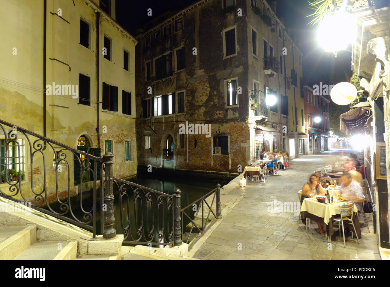 Blick auf Venedig ohne Menschen Stockfoto