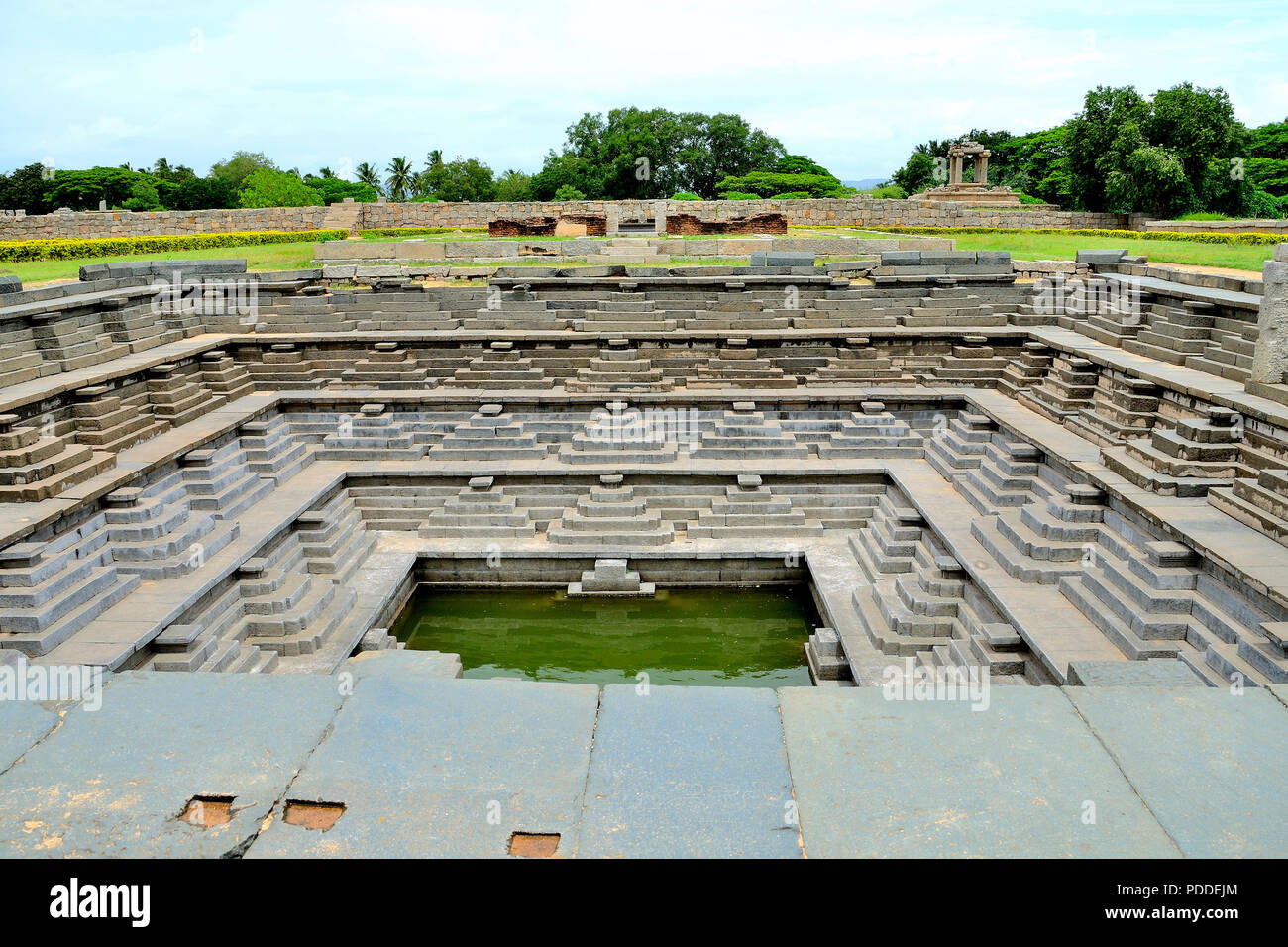 Pushkarni, Hampi, Karnataka, Indien Stockfoto