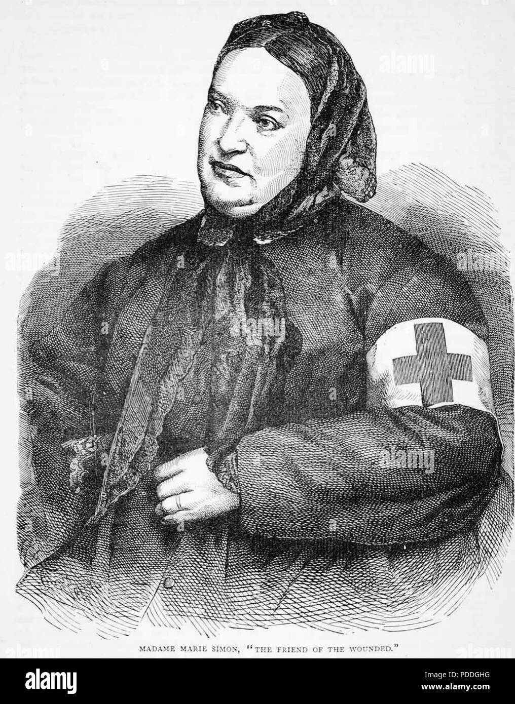 MARIE SIMON französische Krankenschwester während des Deutsch-Französischen Krieges von 1870/71 Stockfoto
