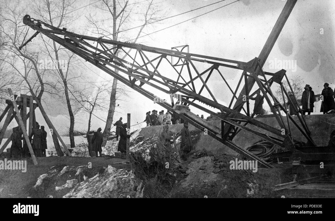 88 Brückenbau, sapper, Maschine Fortepan 73690 Stockfoto