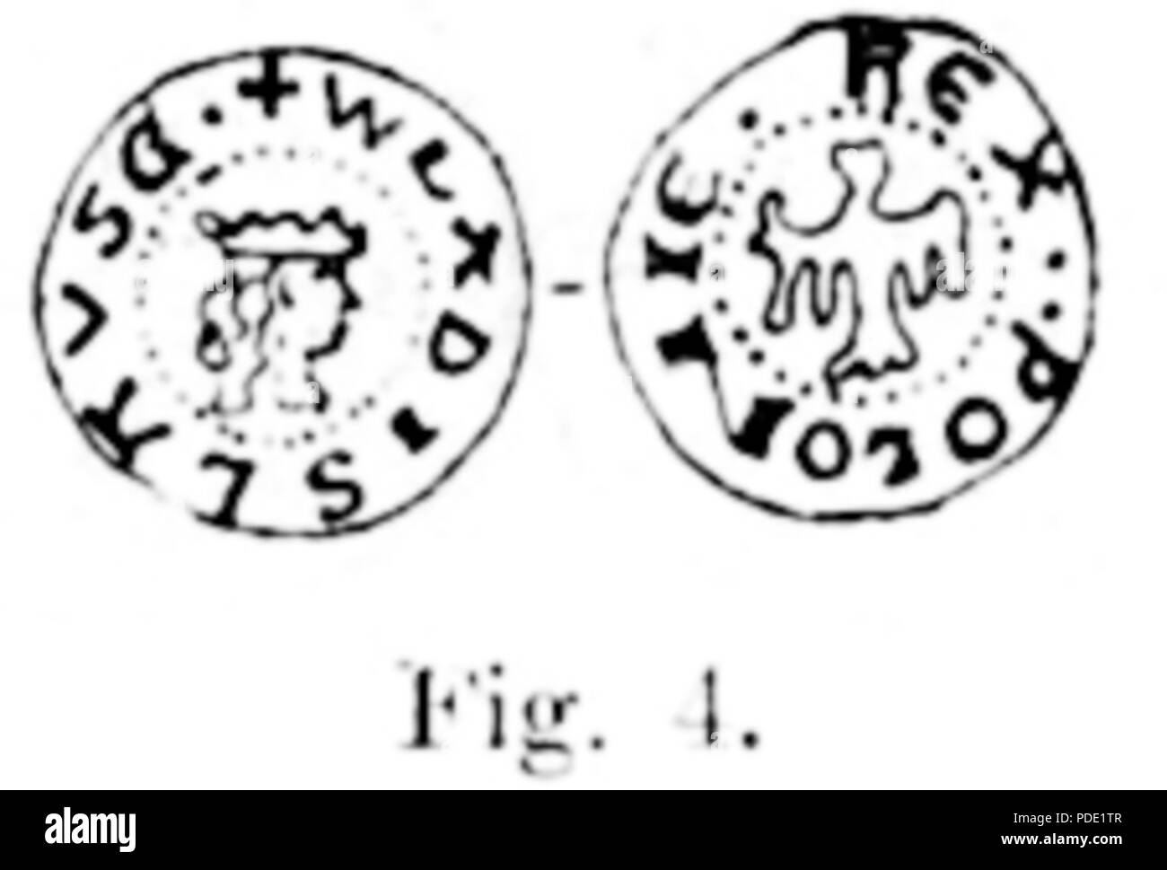 111 Denar Władysława Łokietka Gloger t1 s 324 Stockfoto