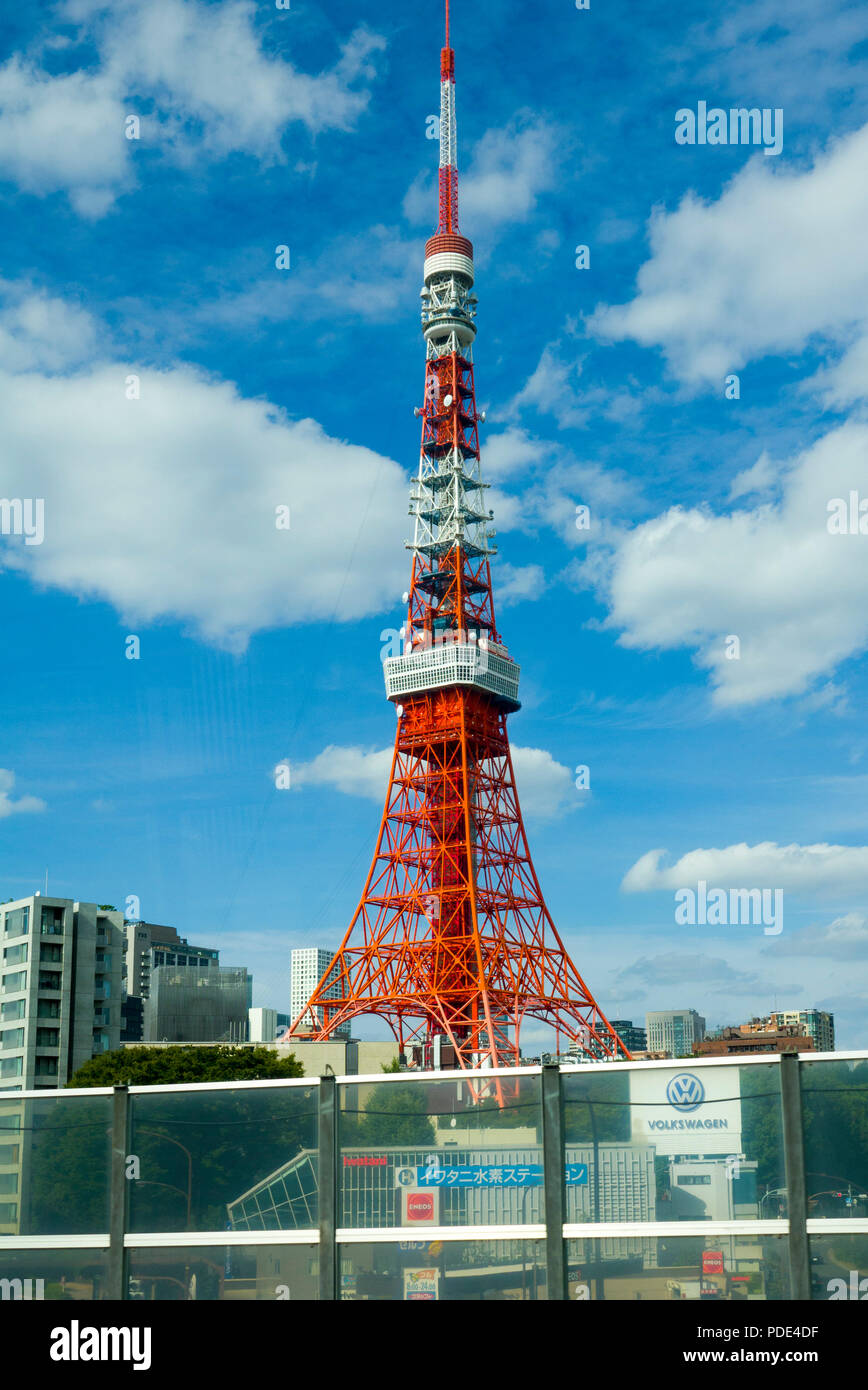 Iconic Tokyo Tower Tokyo Japan Asien Eiffelturm Stockfoto