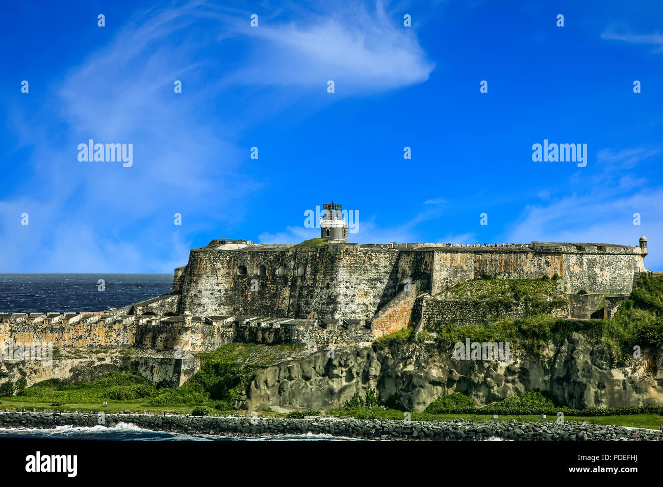 Die alte Festung Fort unter dem schönen Himmel Stockfoto