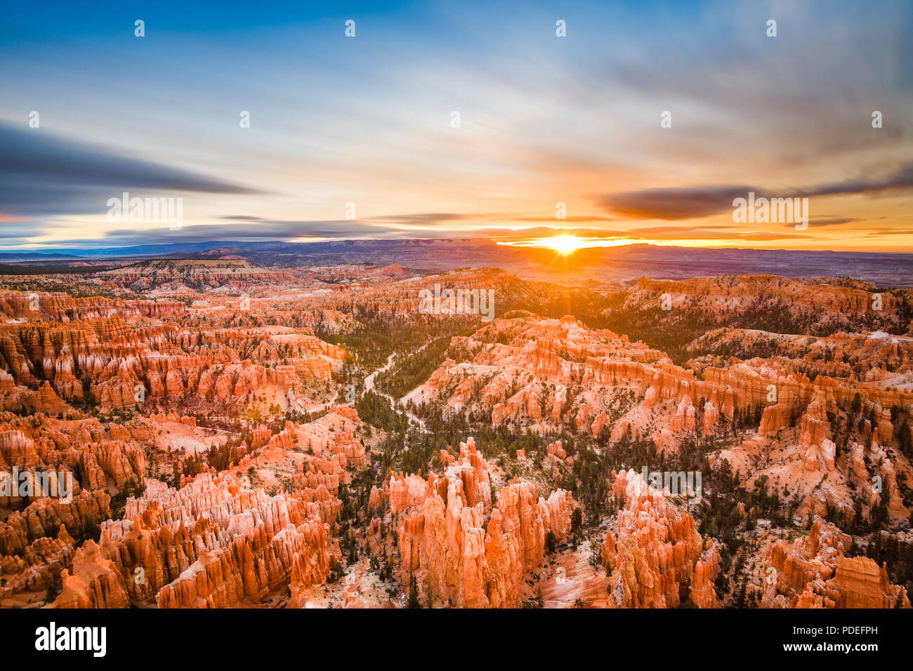 Bryce Canyon National Park, Utah, USA, in der Morgendämmerung. Stockfoto