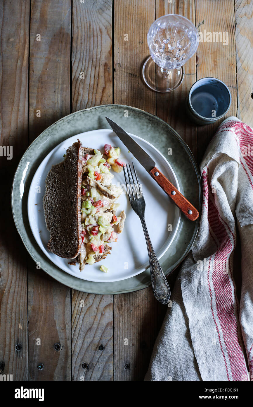 Chicken Salat Sandwich Stockfoto