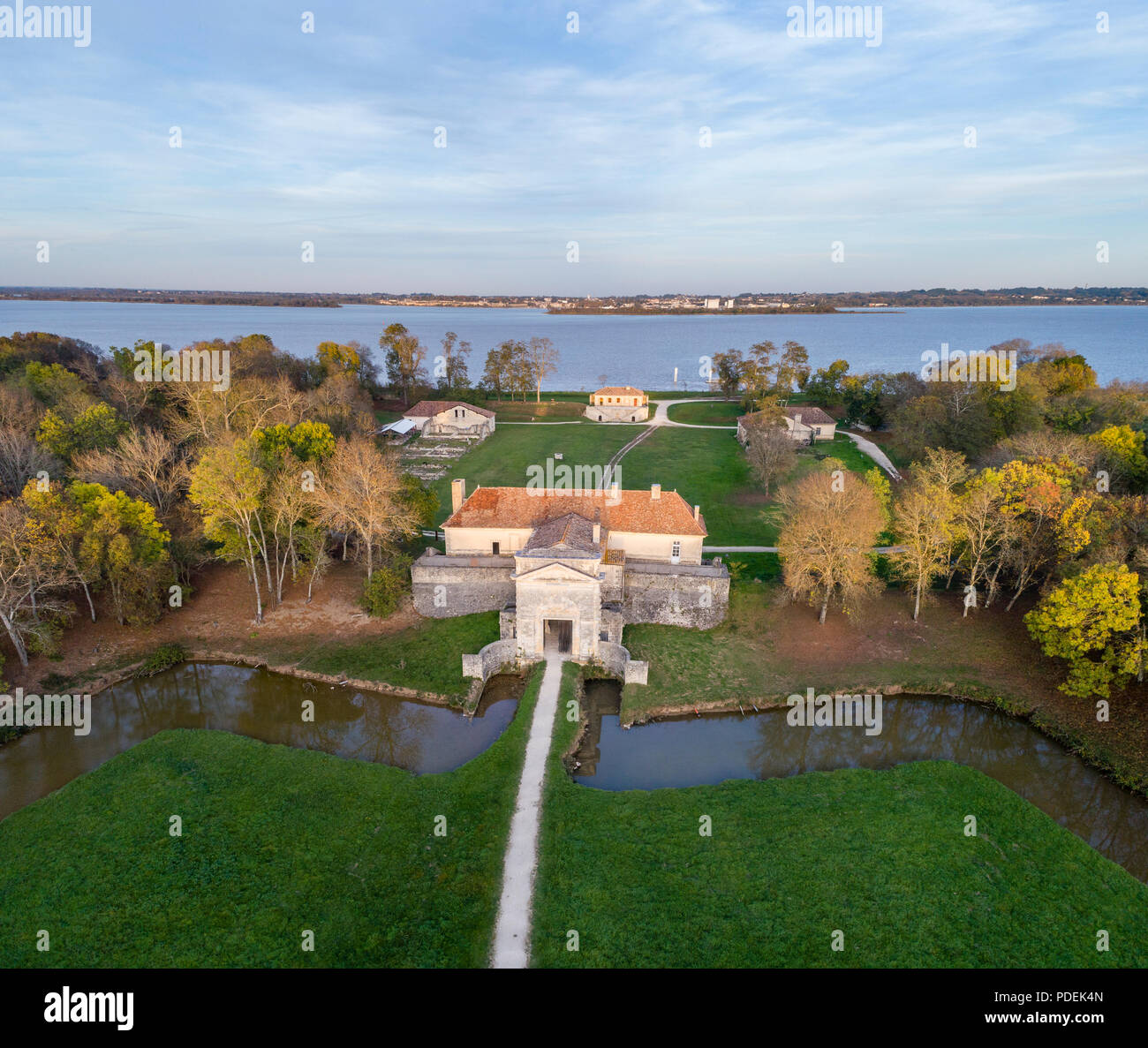 Frankreich, Gironde, Medoc, Le Brignon Fort Medoc, Medoc fort, Reseau de sites majeurs de Vauban (Befestigungen von Vauban UNESCO Weltkulturerbe) ein Stockfoto