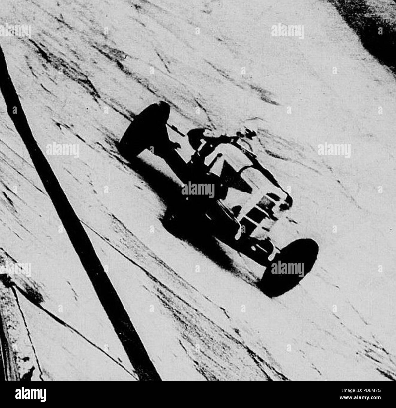 140 George Eyston en février 1934 - Record du Monde de l'heure à Montlhéry à 214 kmh Stockfoto