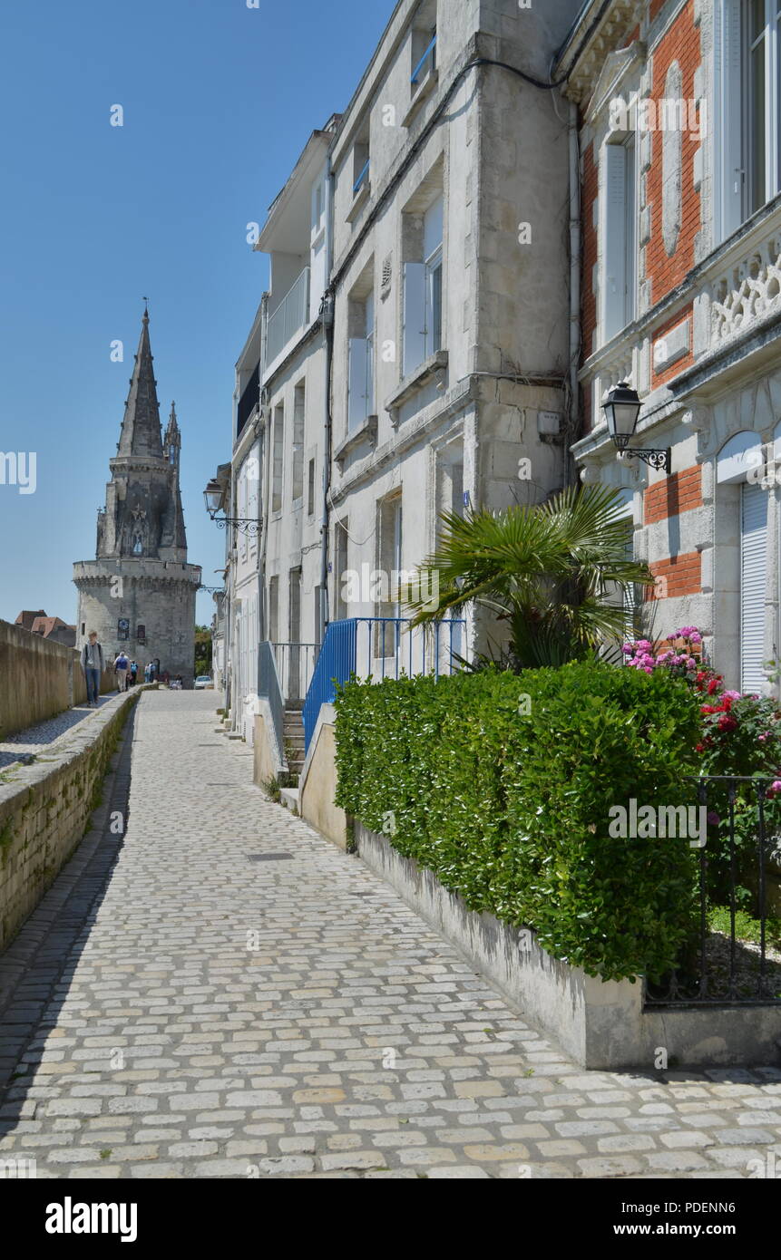 Straße auf den Wänden, La Rochelle, Frankreich. Stockfoto