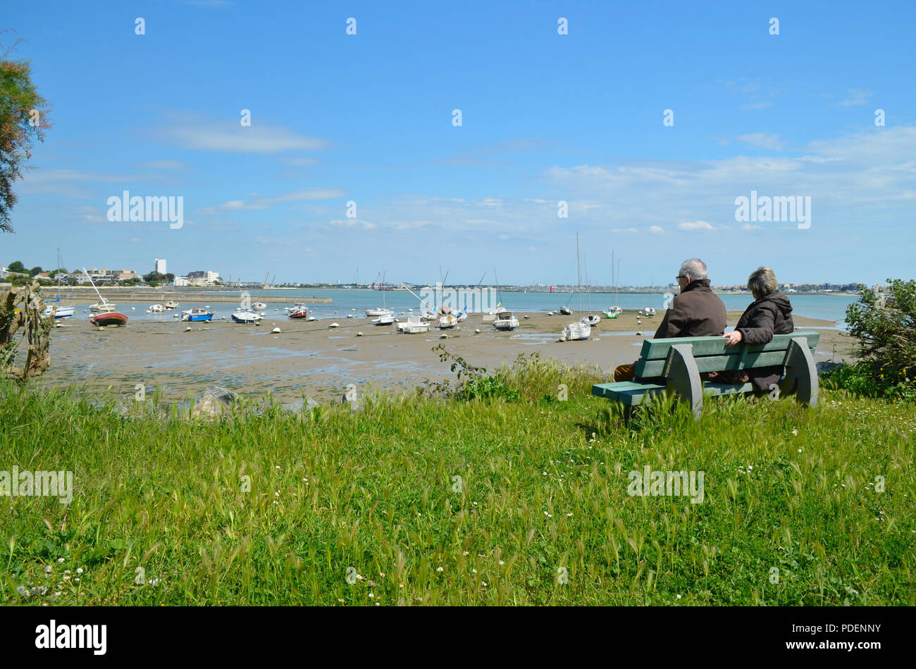Blick auf die Bucht von La Rochelle, Frankreich. Stockfoto