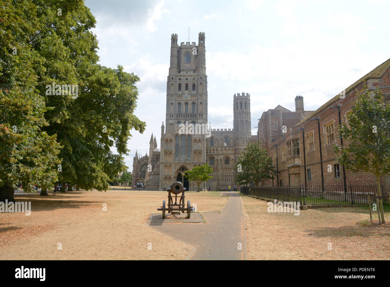 Ely Cathedral eine anglikanische Ort der Anbetung zuerst in 672 AD in Ely, Cambridgeshire, England gebaut Stockfoto