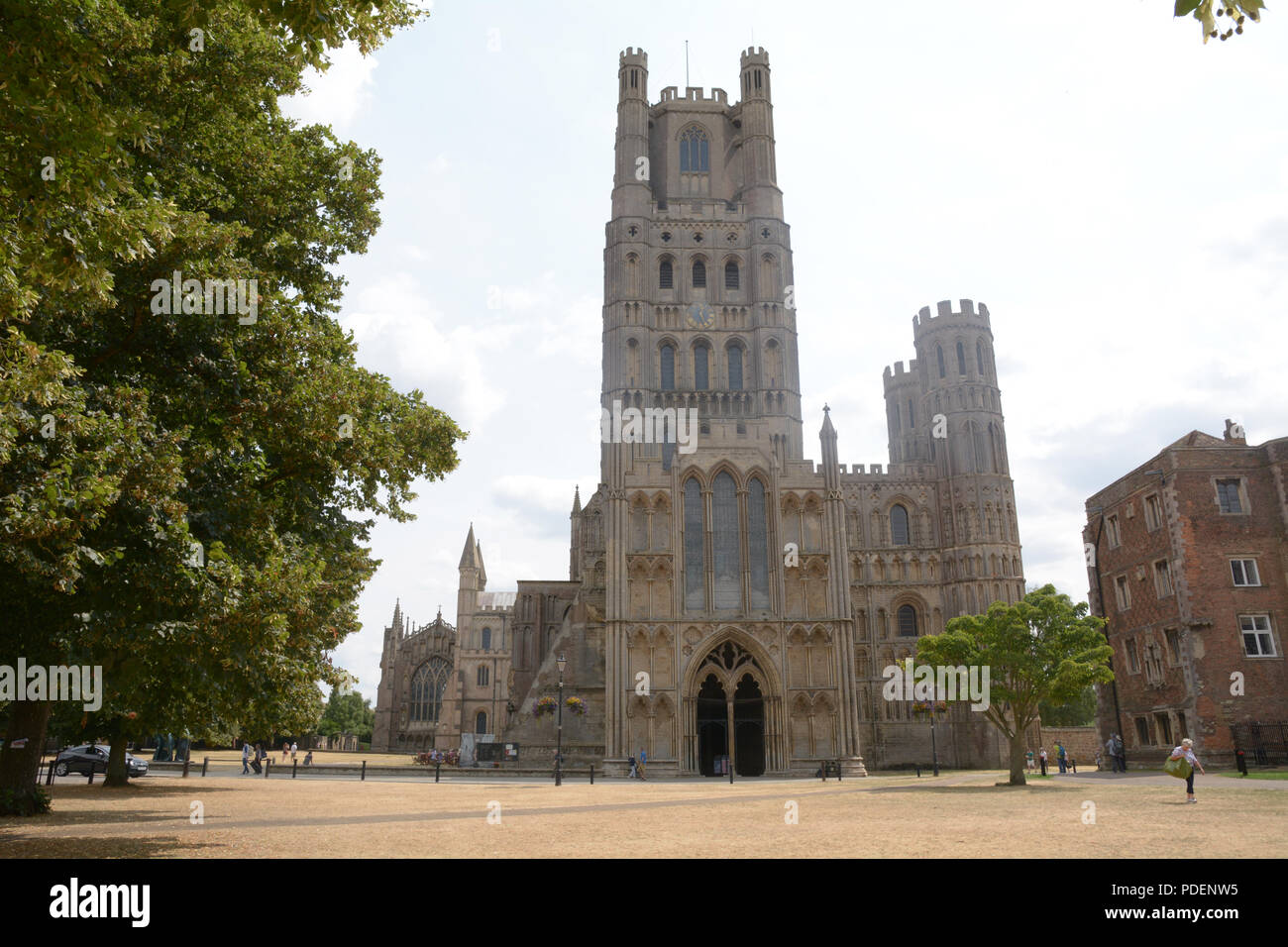 Ely Cathedral eine anglikanische Ort der Anbetung zuerst in 672 AD in Ely, Cambridgeshire, England gebaut Stockfoto