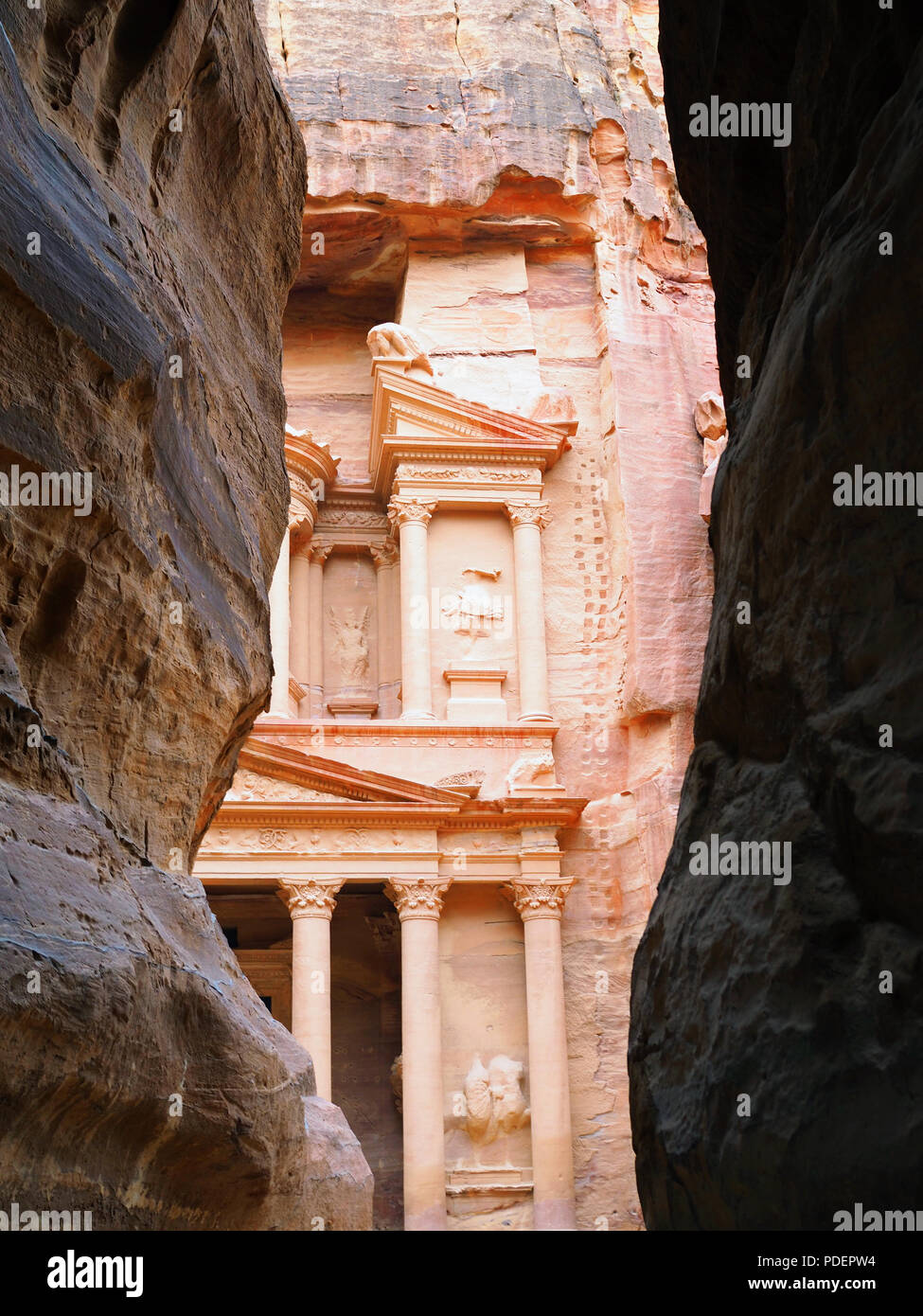 Das Finanzministerium, Petra, Jordanien Stockfoto