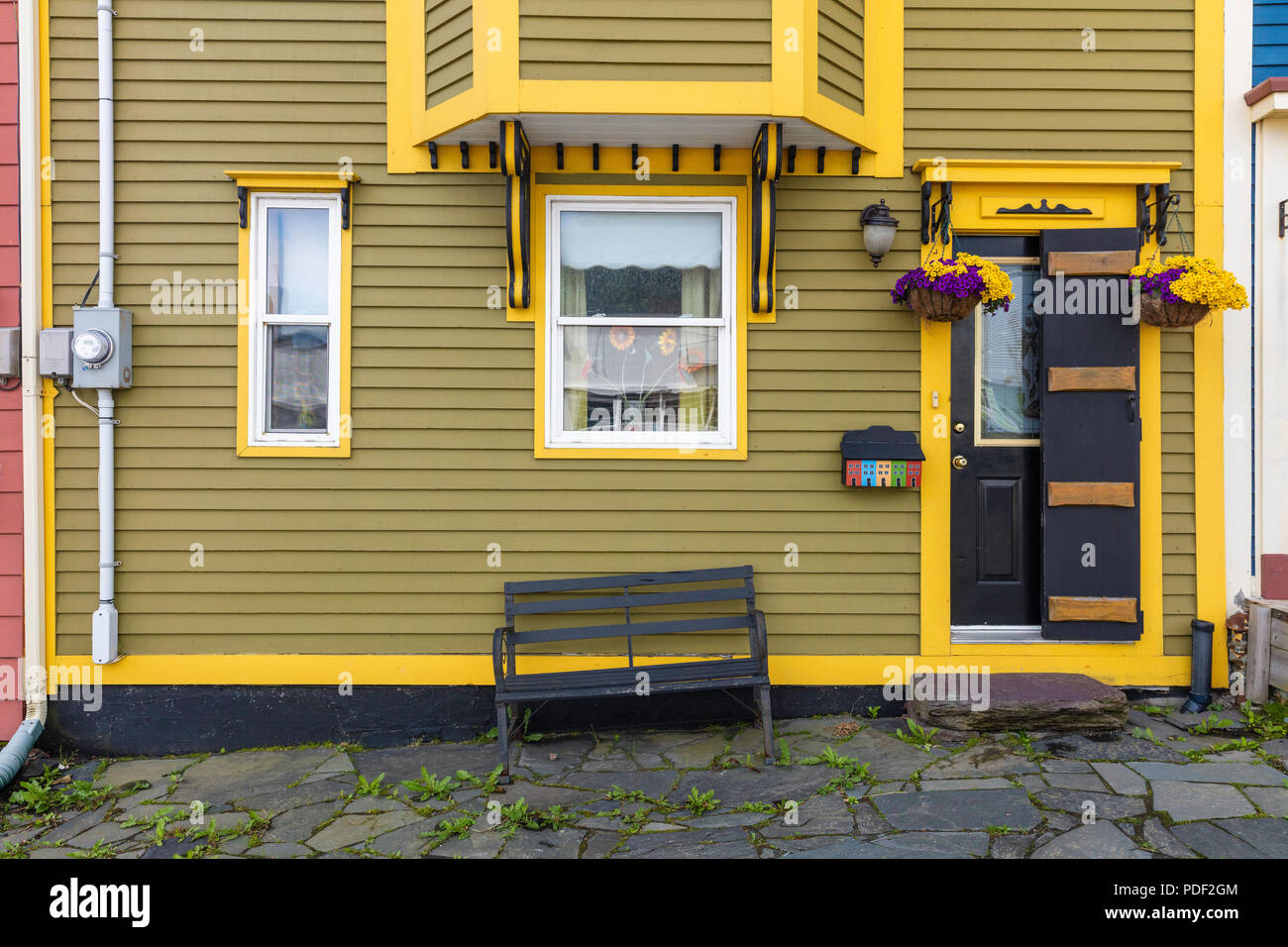 Bunte Jelly Bean Häuser, St. John's, Neufundland und Labrador, Kanada Provinz Stockfoto