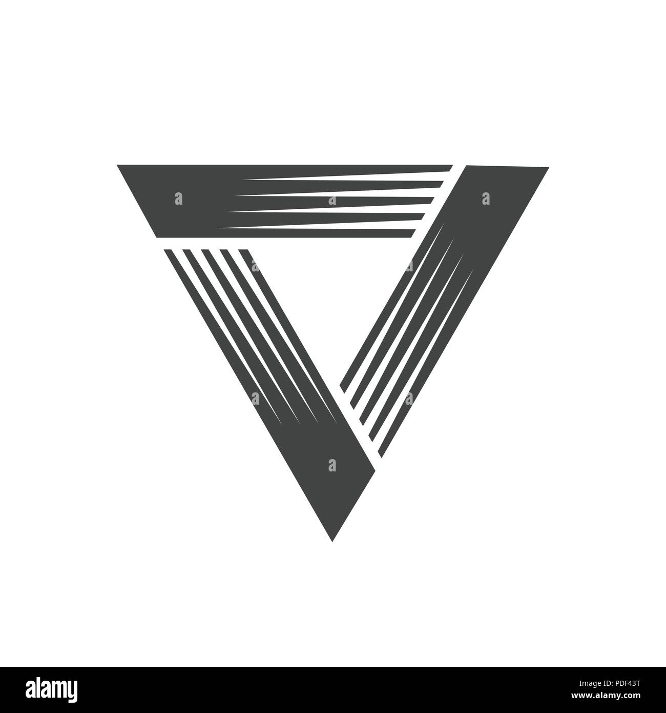 Dreieck Classic Speed Blast Vektor Symbol Grafik Logo Design Template Stock Vektor