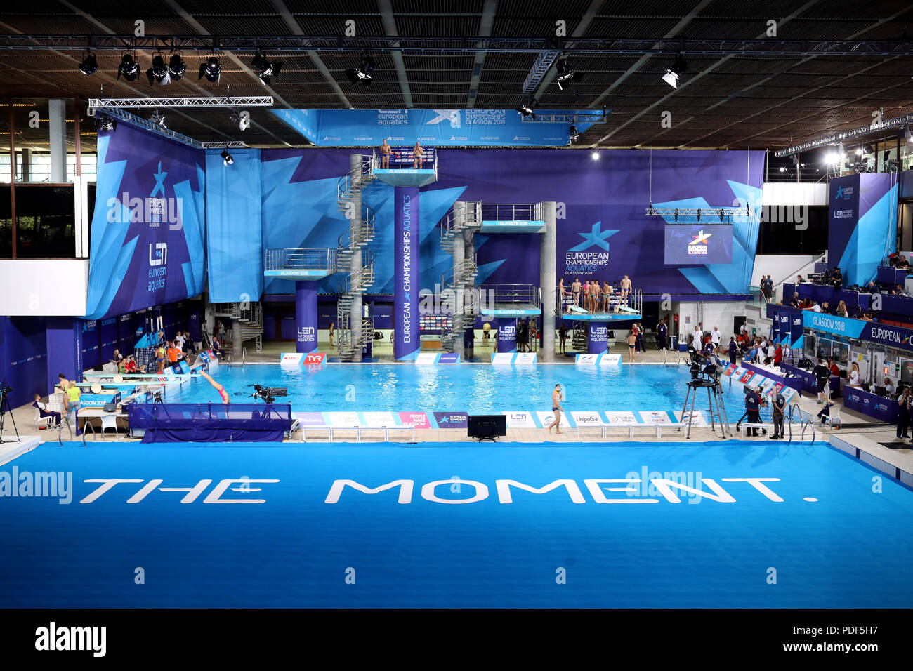 Royal Commonwealth Pool, Edinburgh, Großbritannien. 10 Aug, 2018. Glasgow  2018 European Diving Meisterschaften; Mariia Poliakova (RUS), während die  1-m-Sprungbrett Frau endgültige Gutschrift: Aktion plus Sport/Alamy leben  Nachrichten Stockfotografie ...