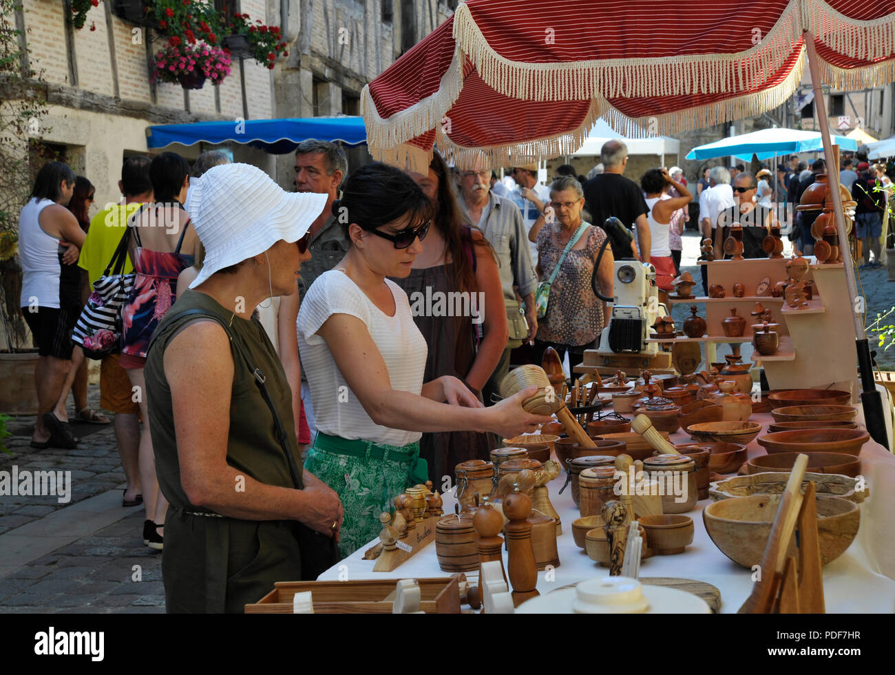 Street Festival Parthenay Frankreich Stockfoto