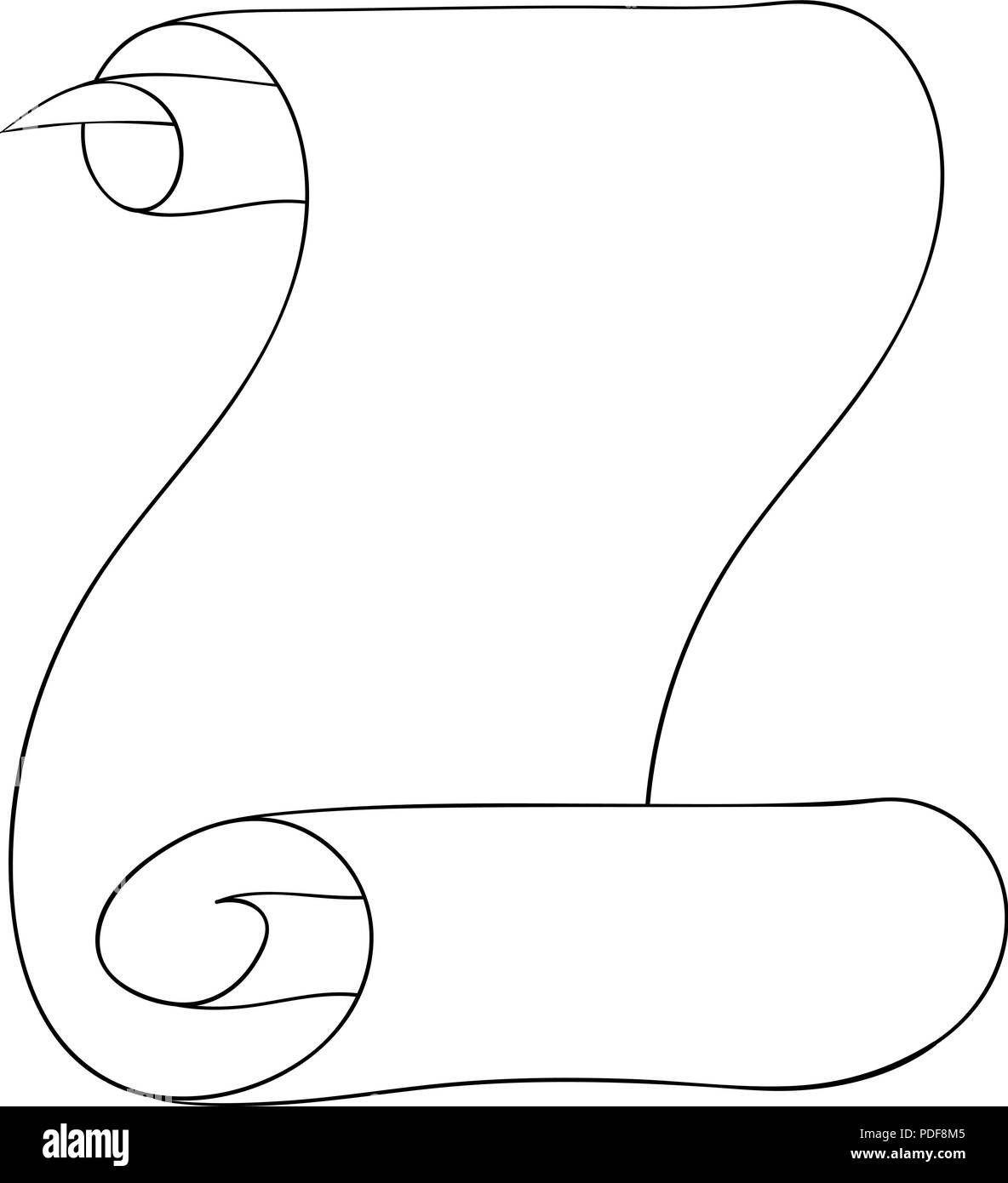 Pergament. Strichzeichnung Stock Vektor