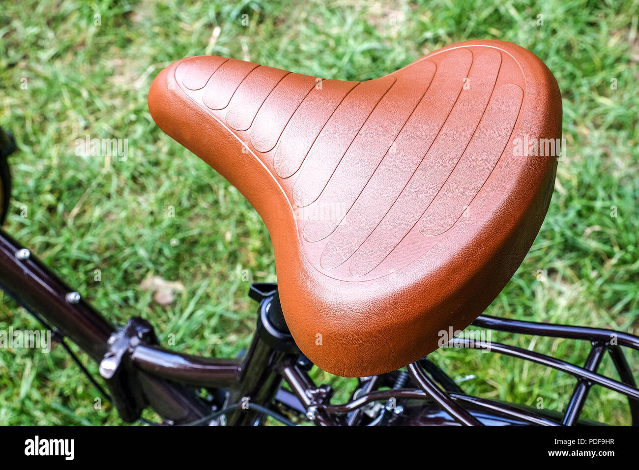 Der Lenker des Fahrrads. die Bremse. Stockfoto