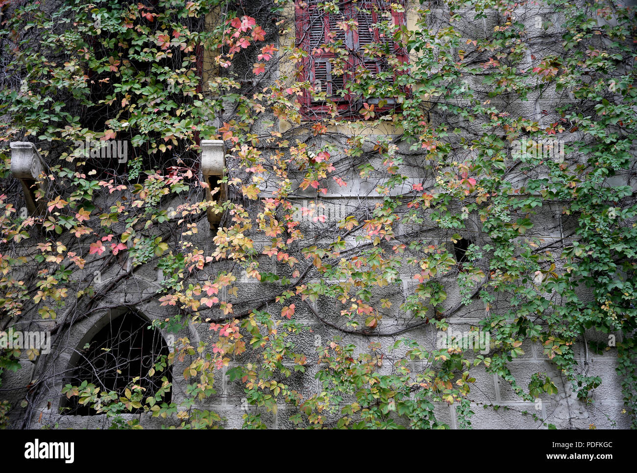 Beiruts verbleibenden architektonische Erbe ist in Gefahr. Abriss von alten Gebäuden ist eine tägliche Veranstaltung wo Hochhaus Wohnungen sind, die über die Stadt. Stockfoto