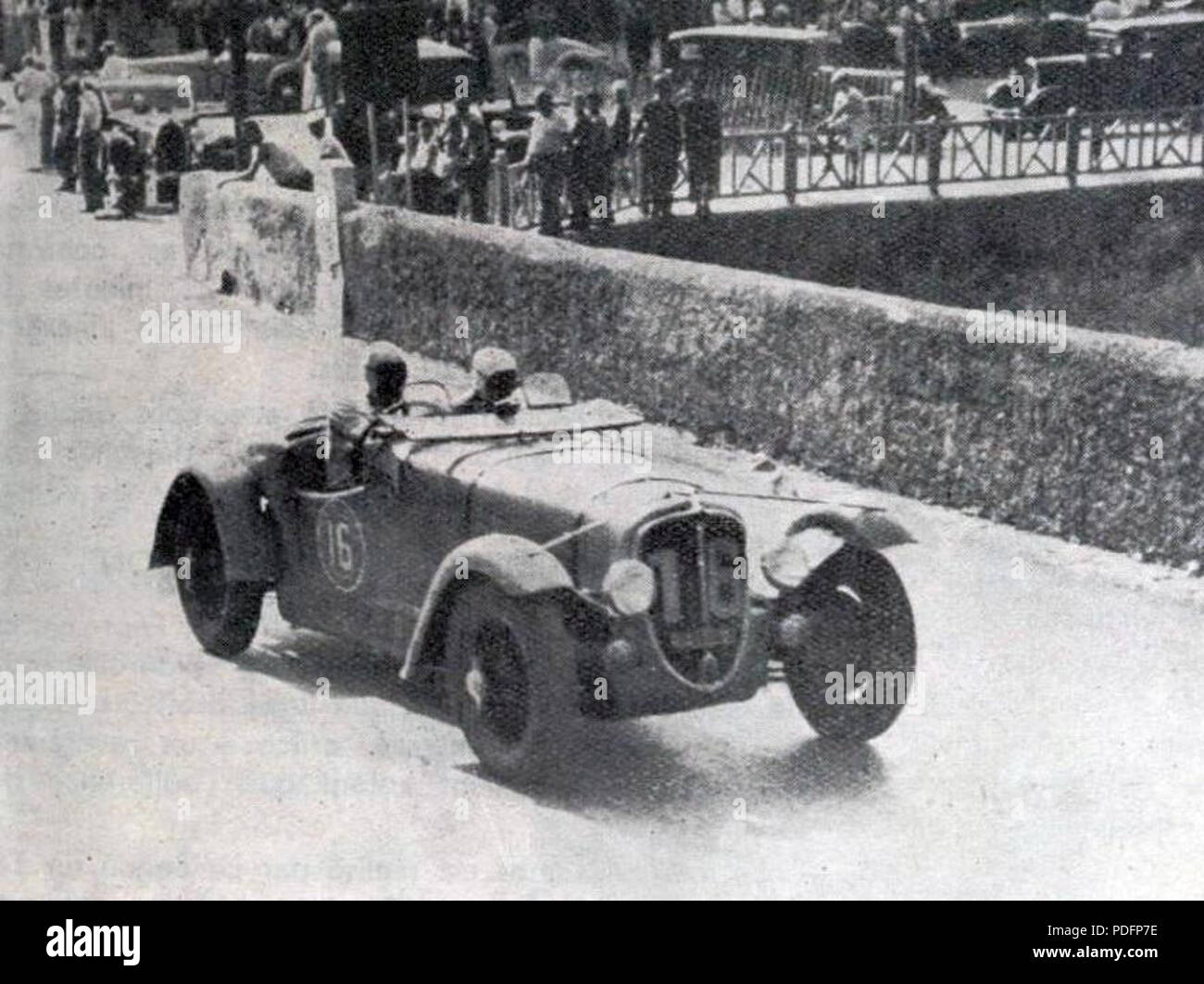 173 Joseph Paul, Sieger Coupe du Critérium Paris-nizza 1937 sur Delahaye, ici à la côte de La Turbie Durant la Competition Stockfoto
