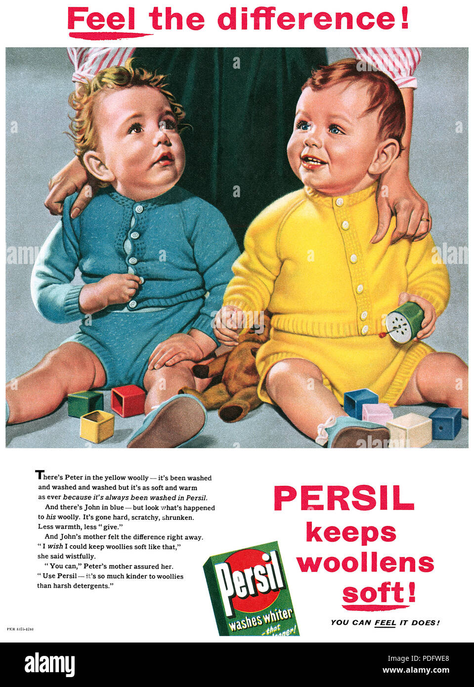 1957 Britischen Werbung Fur Persil Waschmittel Stockfotografie Alamy