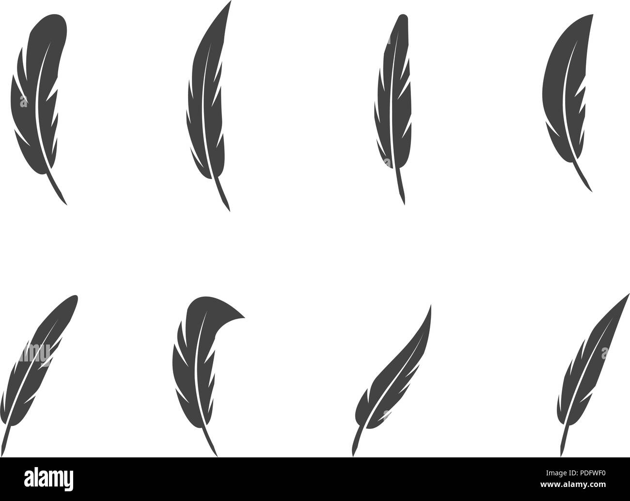 Feather pen Logo Vorlage Vektor icon Abbildung Stock Vektor