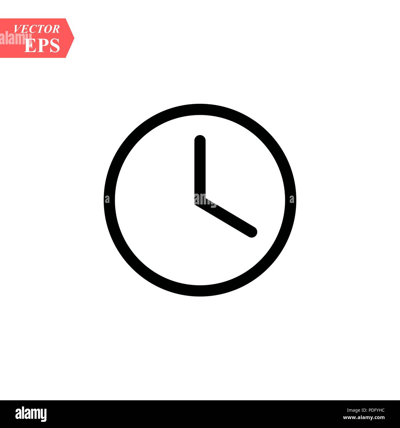 Symbol Clock in trendigen Flat Style auf Hintergrund isoliert. Uhr Seite  Symbol Symbol für Ihre Web site Design Symbol Uhr logo, App, UI. Symbol Uhr  Vektor il Stock-Vektorgrafik - Alamy
