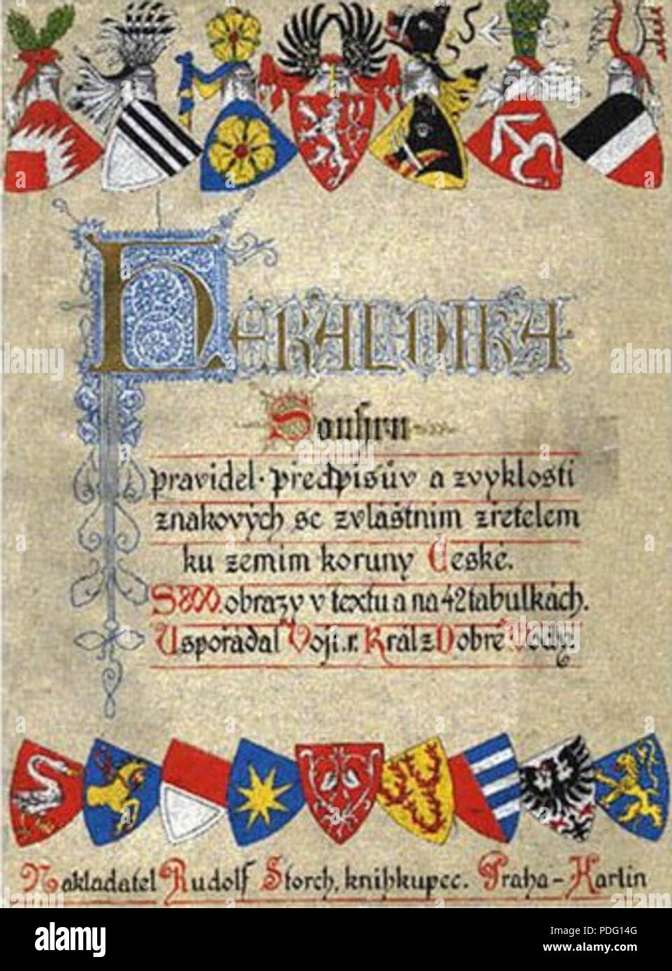 152 Heraldika od Vojtěcha Krále rytíř z Dobré Vody Stockfoto