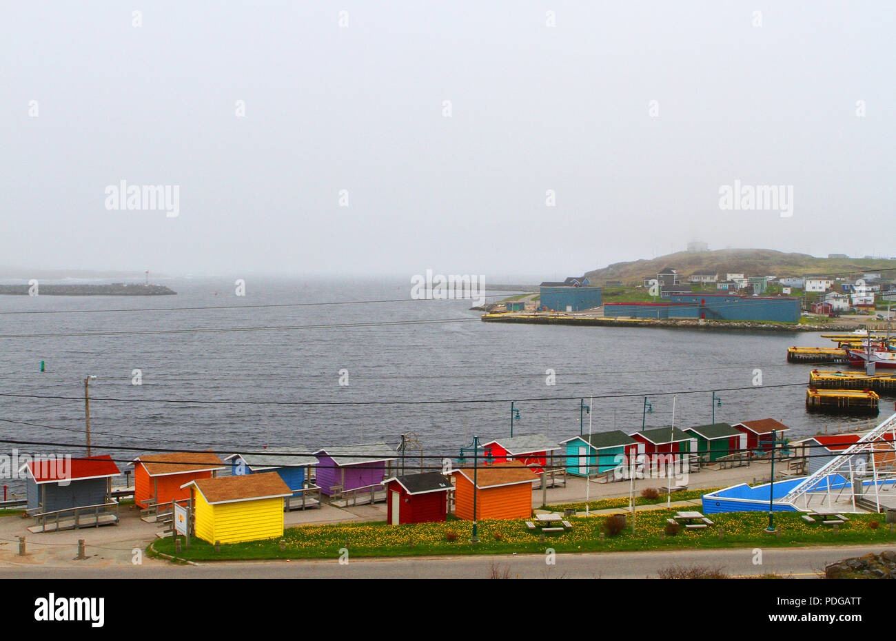 Küstennahen Hafenstadt Port aux Baskischen, Neufundland, Kanada Stockfoto