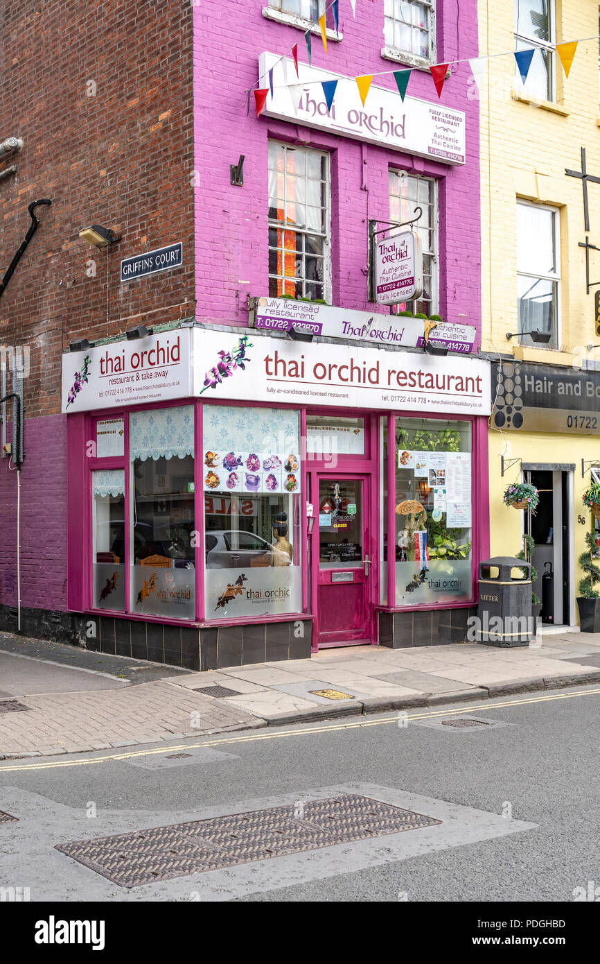 Thai Restaurant im Fisherton Street Salisbury, Wiltshire GROSSBRITANNIEN Stockfoto