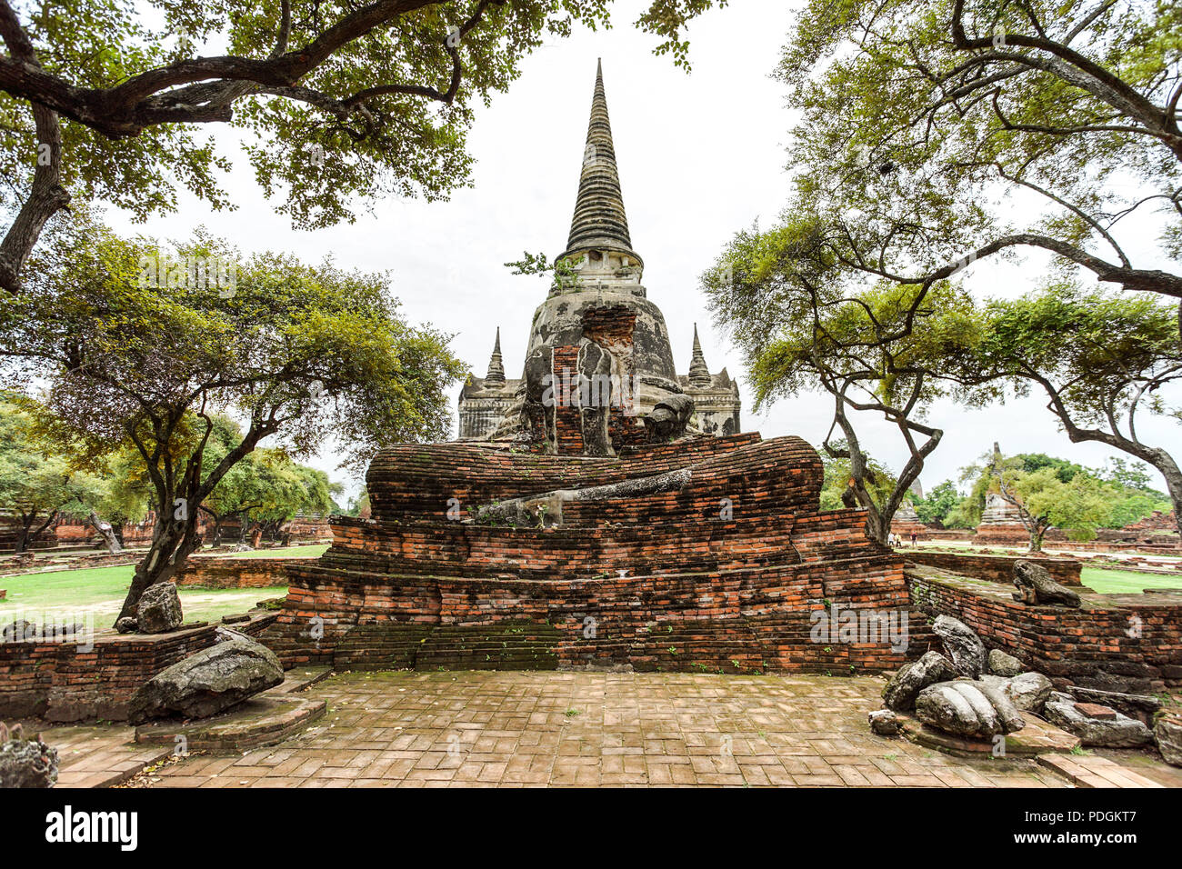 Wat Phrasisanpetch der Teil von Ayutthaya Historical Park, Provinz Ayutthaya, Thailand. Stockfoto
