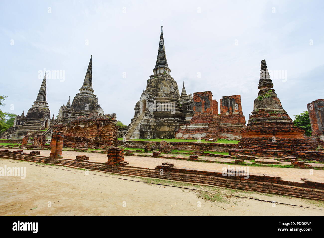 Wat Phrasisanpetch der Teil von Ayutthaya Historical Park, Provinz Ayutthaya, Thailand. Stockfoto
