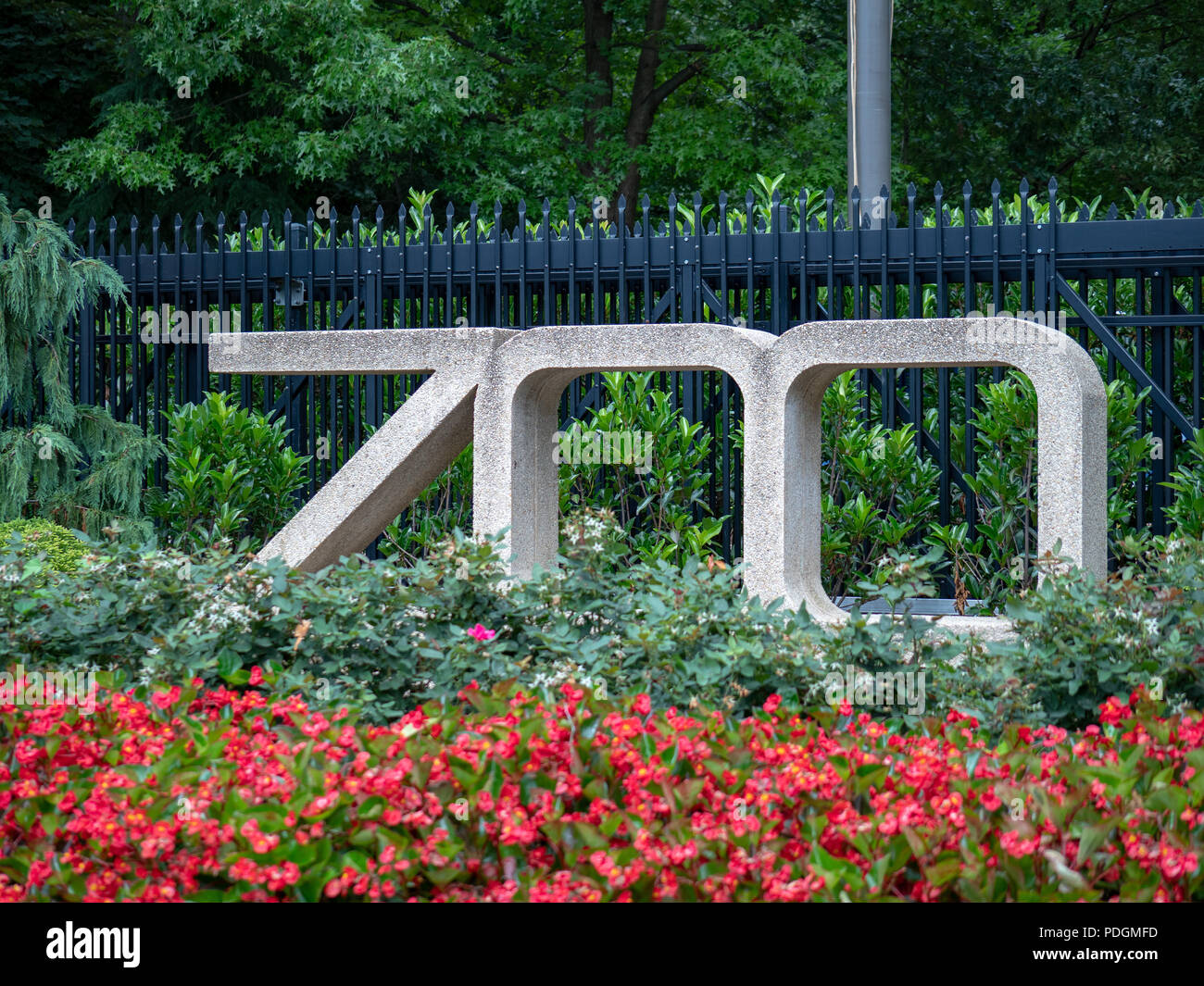 Eingang zoo Schild am Smithsonian National Zoo Stockfoto