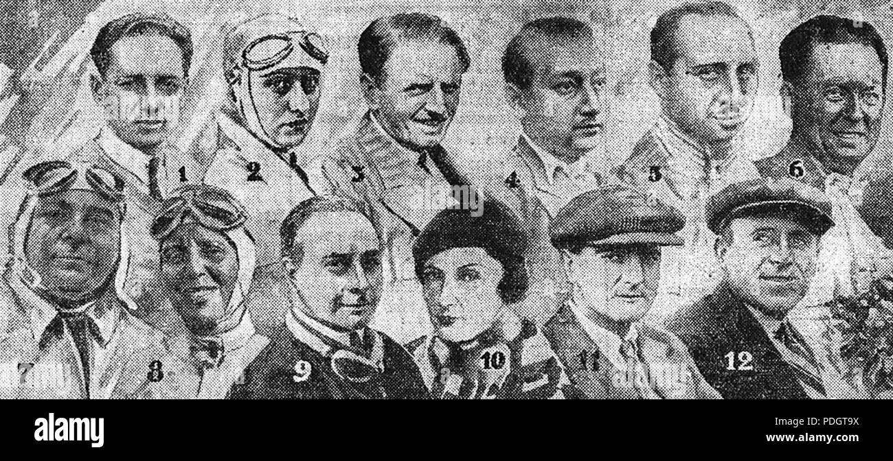 206 Les partants du GP Automobile de La Baule en 1931 Stockfoto