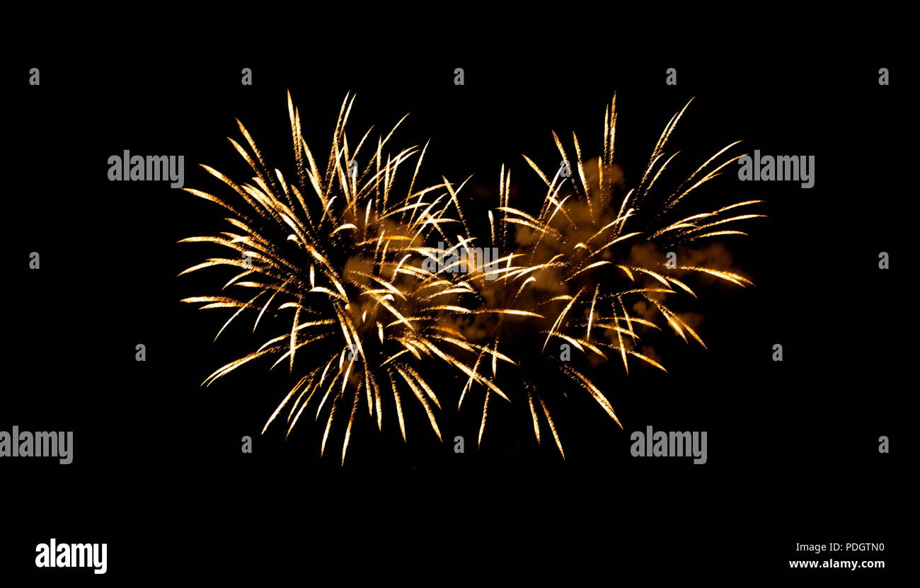 Feuerwerk des 14. Juli, Tag der Bastille in Frankreich Stockfoto