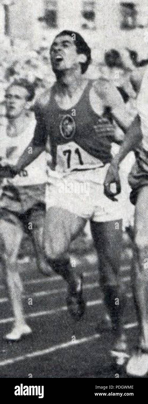 218 Marcel Hansenne, médaille de Bronze aux championnats d'Europe en 1946, à Oslo Stockfoto