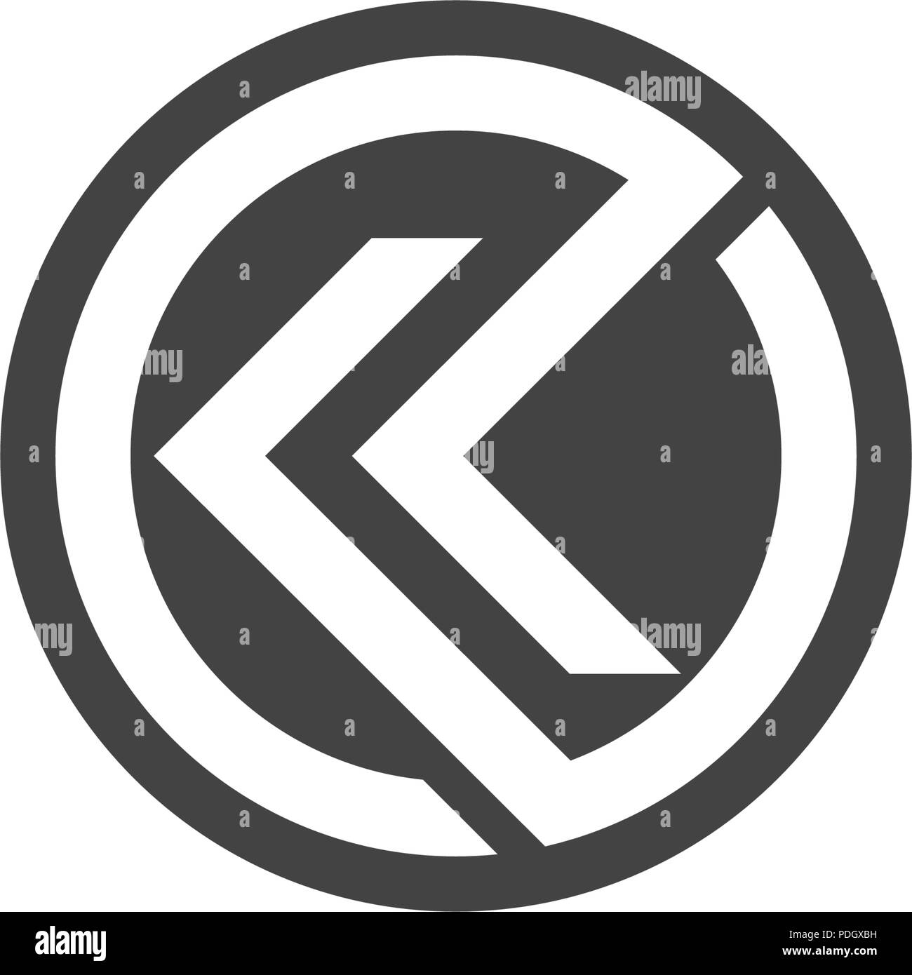 K Schreiben Pfeil vector illustration symbol Logo Template Design Stock Vektor