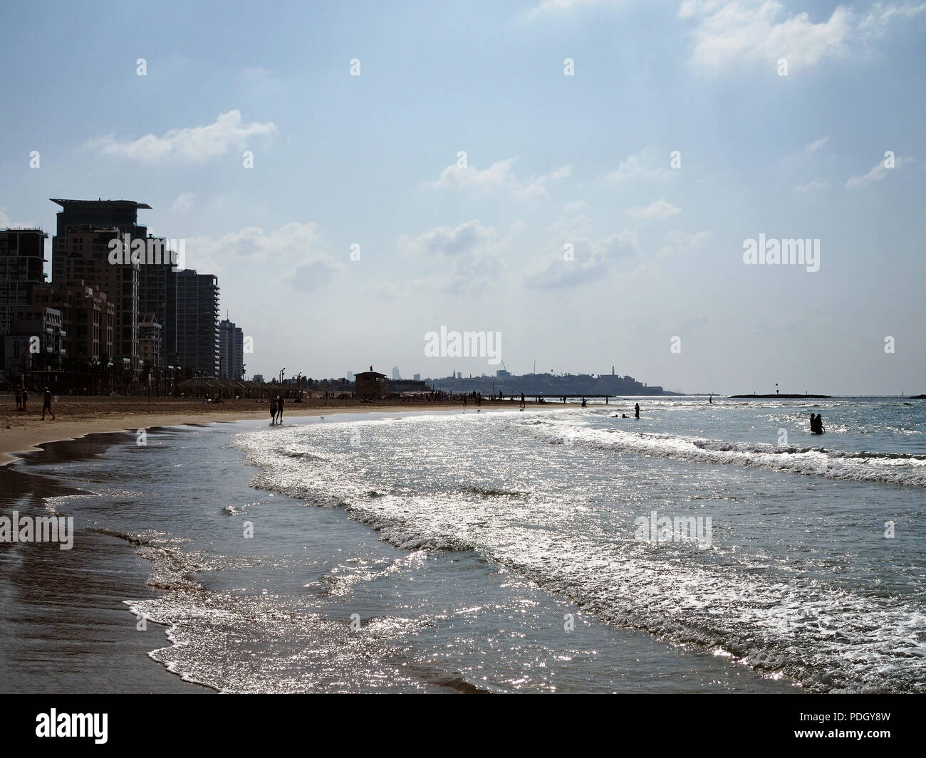 Strand von Tel Aviv, Tel Aviv, Israel Stockfoto