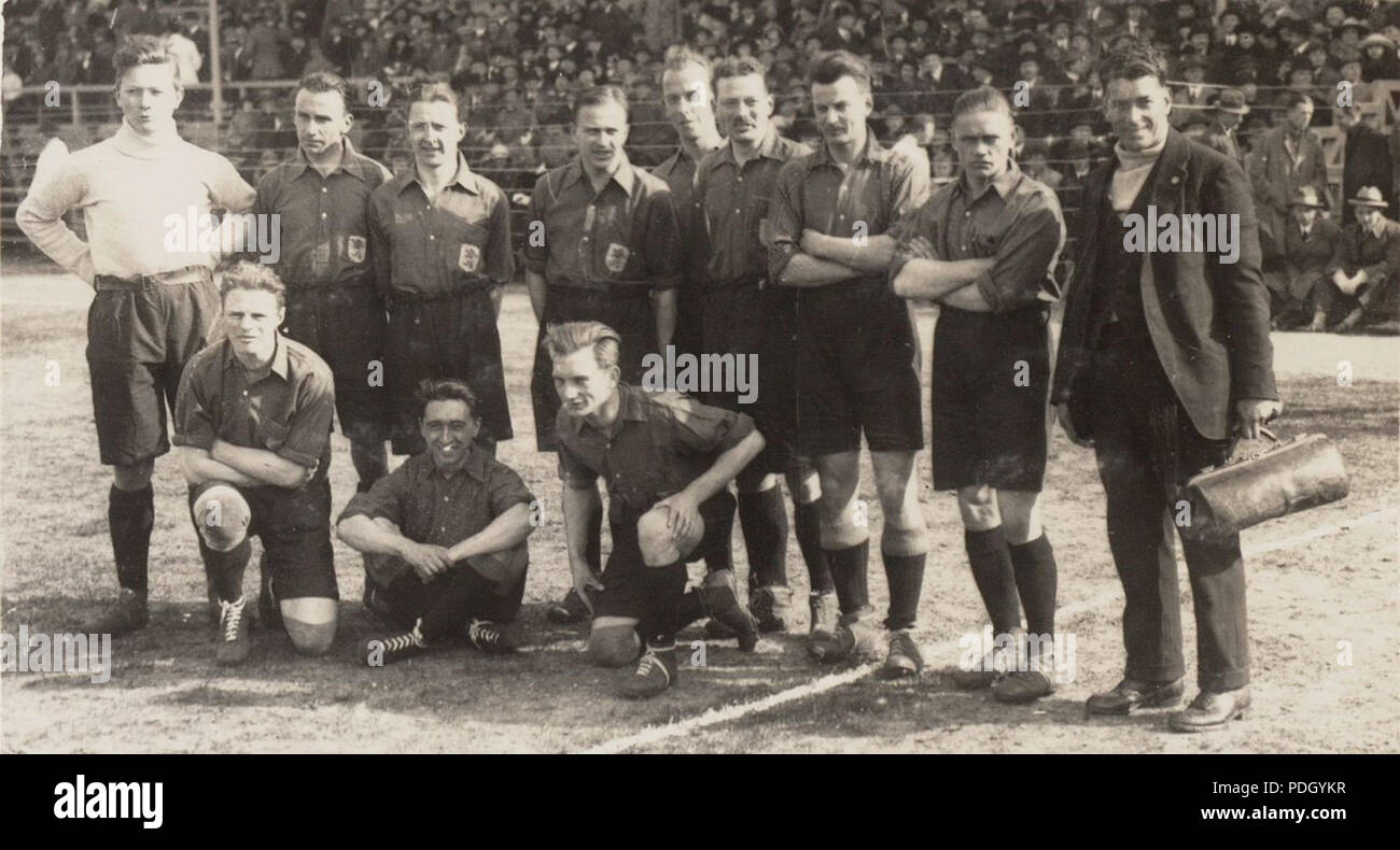 234 Nederlands elftal 2. April 1923 Stockfoto